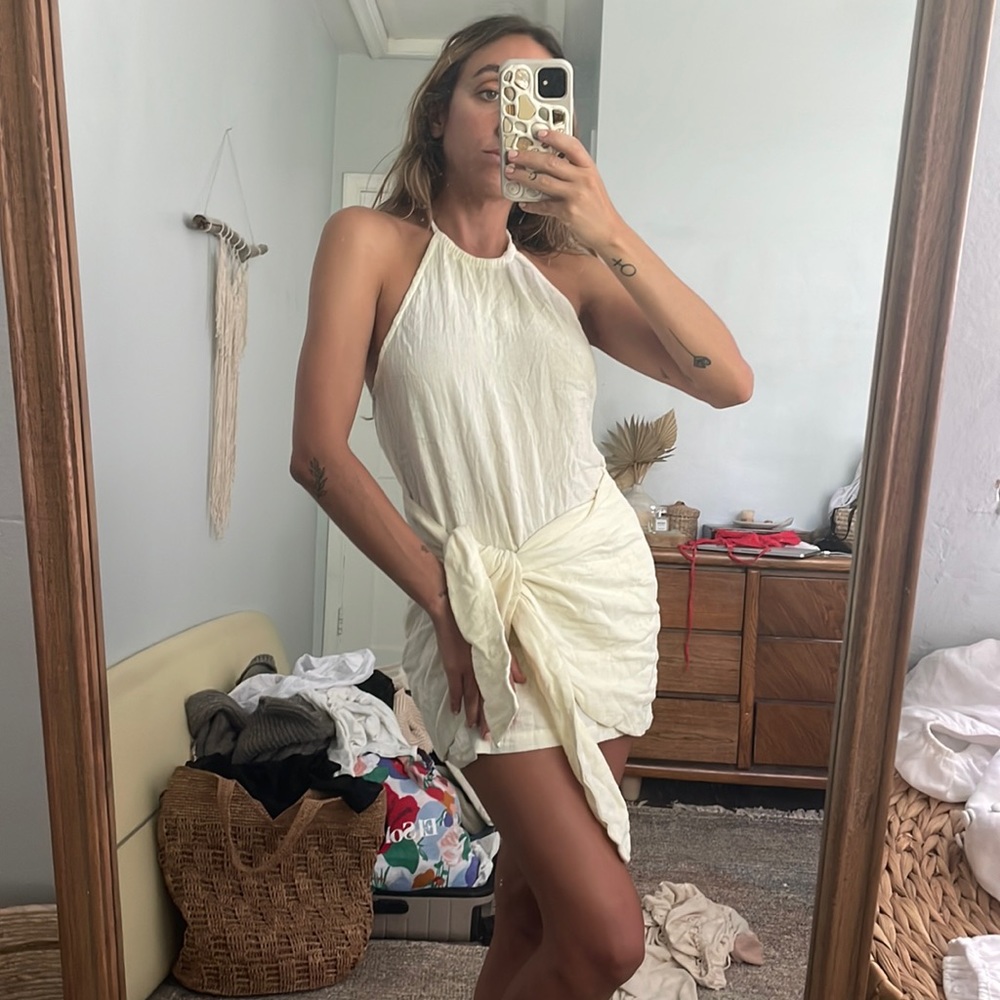 Maurie and eve like a wave mini dress butter 2